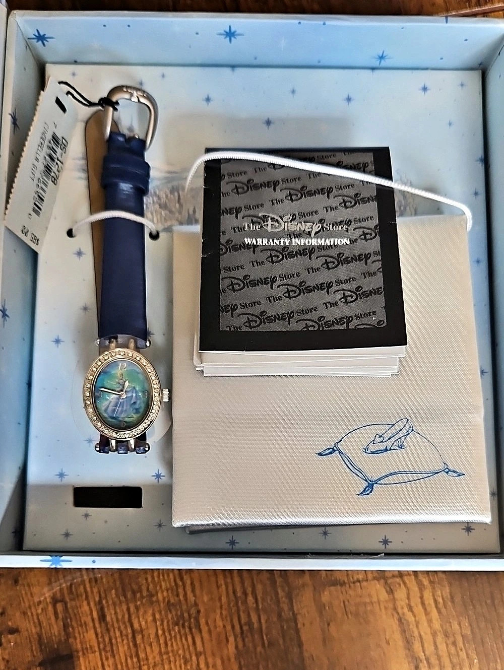 Disney Cinderella 50th Anniversary Watch in Blue Like New Vintage